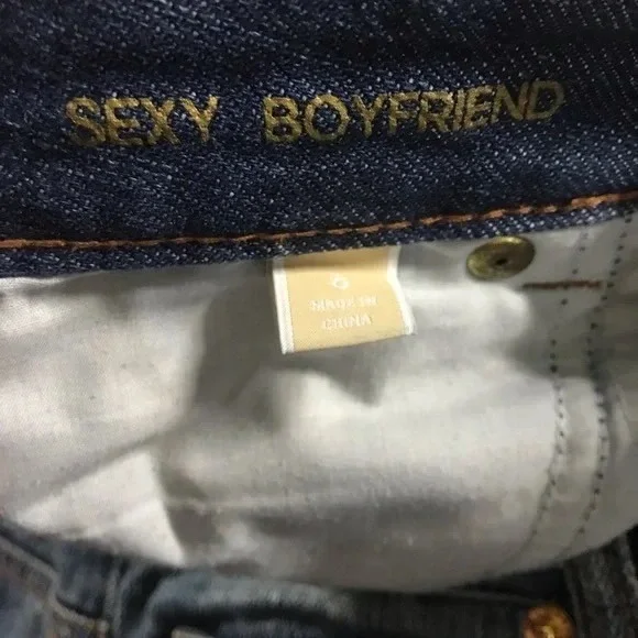 Michael Kors Sexy Boyfriend Jeans 6 Studded Cuff Crop - Picture 9 of 10